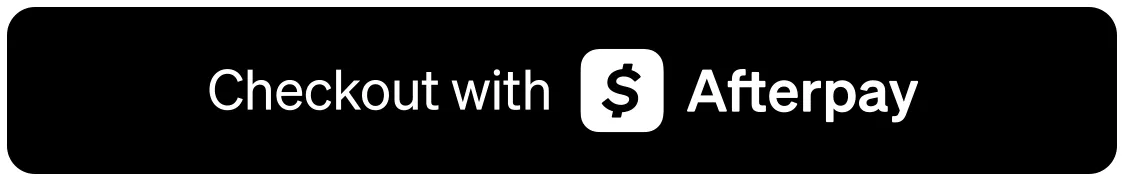Checkout with Afterpay button, darkMono palette