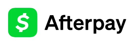 Cash App Afterpay lockup with a green Cash App icon and a black Afterpay wordmark