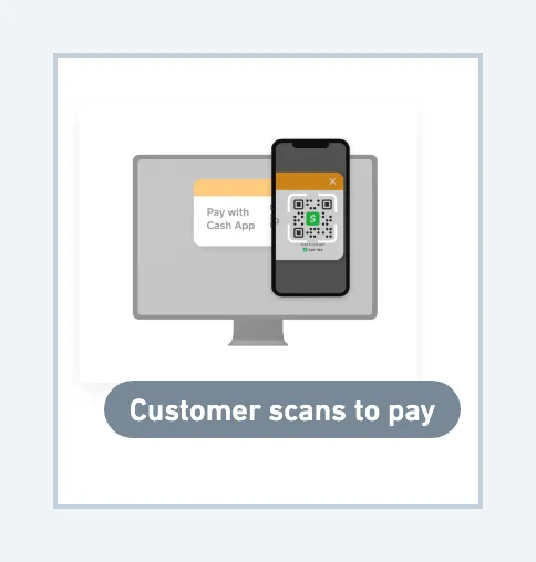 Customer scans to pay